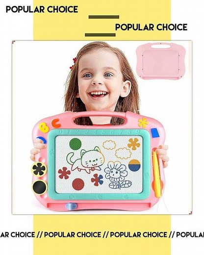 Magnetic Drawing Board for Kids Large Doodle Board with Magnet Beads and Pen Montessori Education...