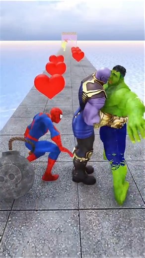Spiderman VS 999 LVL Boss Can Spiderman Defeat Red Hulk Help Spider man #gta #spiderman #funny