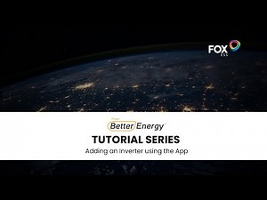 FoxESS: Adding an inverter using the app