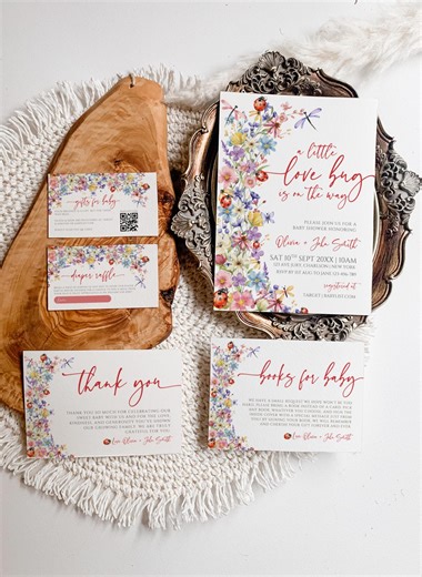 Little Love Bug Baby Shower Suite, Love Bug Baby Shower, Editable Canva Templates, Ladybug Baby Shower, A Little Love Bug is on the Way - Etsy UK