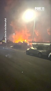 872K views · 3.5K reactions | Wild video shows a massive amount of fireworks exploding at a Pacoima home, setting fire to multiple homes. One person was killed in the fire. MORE ⬇️ | FOX 11 Los Angeles | Facebook