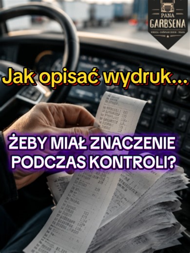 🚨 Jak opisać wydruk z tachografu, żeby miał znaczenie podczas kontroli? Przekroczyłeś czas jazdy? Nie zrobiłeś wymaganej przerwy? A może musiałeś skorzystać z odstępstwa przewidzianego w przepisach? Większość kierowców pamięta o samym wydruku. Ale czy pamięta o jego prawidłowym opisaniu? W tym materiale pokazuję dobrą praktykę, która może pomóc wyjaśnić okoliczności podczas kontroli. 👇 A Ty? Robisz wydruk od razu po zatrzymaniu? Czy zdarzyło Ci się przypomnieć o nim dopiero później? Pokaż w ko