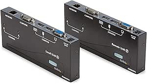 StarTech.com 500ft (150m) VGA KVM Extender - PS/2 & USB Host - KVM Console Over CAT5 Ethernet for Multiple Servers / Computers, TAA
