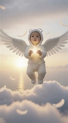 Angel Baby Flying With a Magical Star ✨ | Cute Cinematic Video