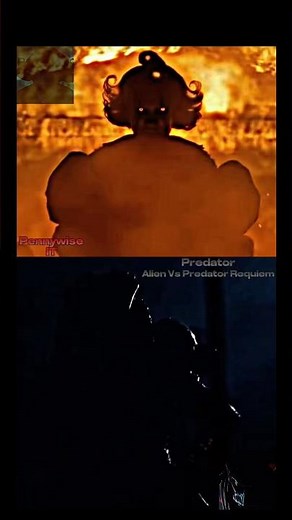 Pennywise(IT) Vs Predator(Alien Vs Predator Requiem) #pennywise #predator