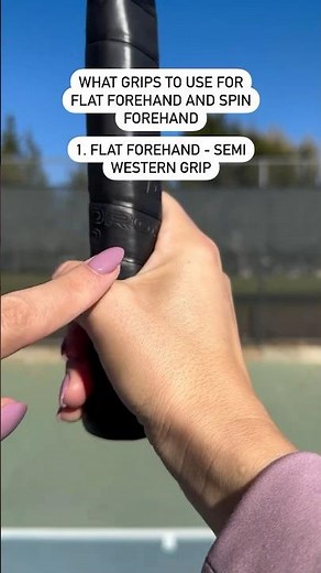 Flat Forehand grip vs. Spin Forehand grip ✅ #grips #tennis
