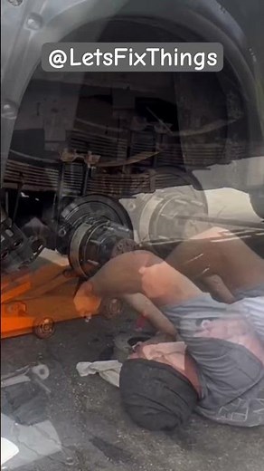 F-350 Super Duty Emergency Brake Adjustment #shortsvideo #heavyequipment #diy #repair