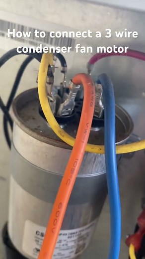 How to connect a 3 wire condenser fan motor #PayMaContracting #HVAC