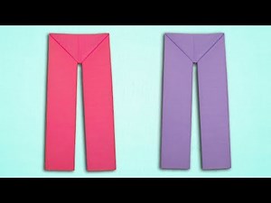 How To Make Paper Pants - Origami Pant Making Tutorial Easy.