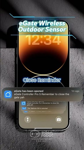 Eden Robot | eGate Wireless Outdoor Sensor, Gate Close Reminder, Arm Mode #egatecontrollerpro5