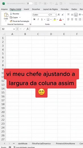 Autoajuste Automático de Tamanho das Células no Excel