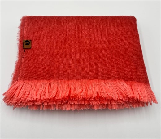 Coral Alpaca Scarf | Ultra-soft & Lightweight | Handwoven in Ecuador | Warm and Breathable | Ethical Artisan Made - Etsy
