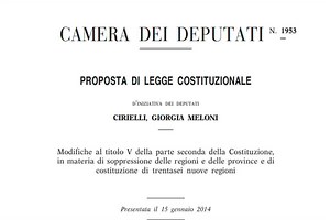 Ipse Dixit, quando Giorgia Meloni firmò la proposta di legge per l'abolizione delle Regioni