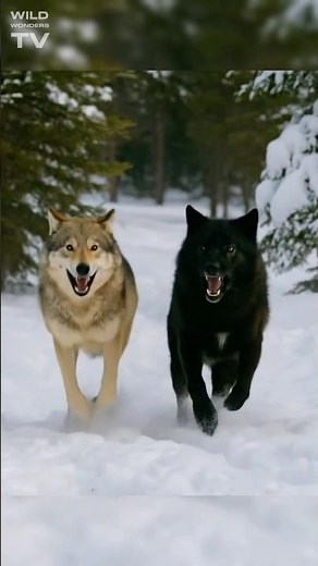 Running with the Wolves 🐺❄️ | Power of the Pack #viral #shorts #nature