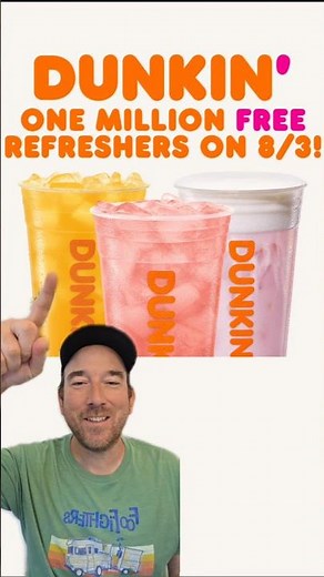 Dunkin' Giving One Million FREE Refreshers Next Week! 🥤🤑 #dunkin #freefood