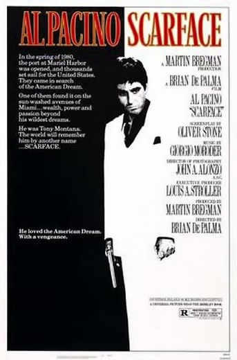 Scarface (1983): The cocaine-drenched gangster saga that still hits hardest. #Scarface #TonyMontana