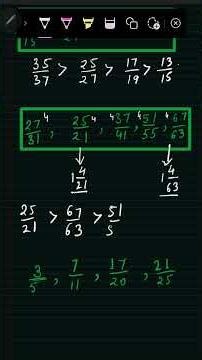Fastest way comparing fractions # mental maths