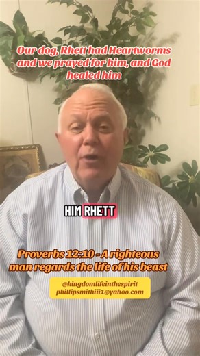 Our dog, Rhett had Heartworms and we prayed for him, and God healed him. | Phillip Smith