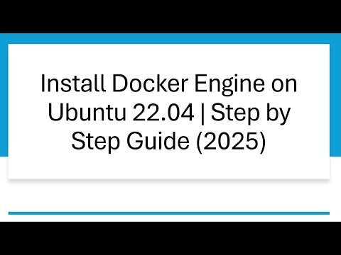 Install Docker Engine on Ubuntu 22.04 | Step by Step Guide (2025) P1 #linux #zabbix #tech