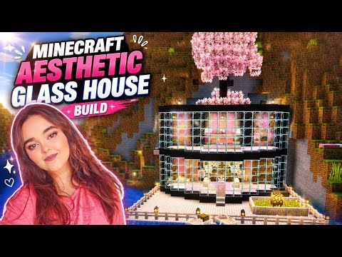 Minecraft Aesthetic Glass House Build ✨