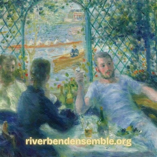 Charles Gounod was a French composer who was born in 1818, and died in 1893. He is perhaps best known for his operas, and for religious works including the famous 'Ave Maria'. His posthumous string quartet brings to our minds the paintings of French society and surroundings by Renoir - lush, but with elegance and classical reserve in some passages; an afternoon on the Seine, or chatting and drinking wine with friends in the sunshine (sounds good ?) Whatever images this work brings to YOUR mind, 