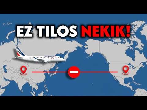 Ezért NEM repülnek a repülőgépek a Csendes-óceán felett…