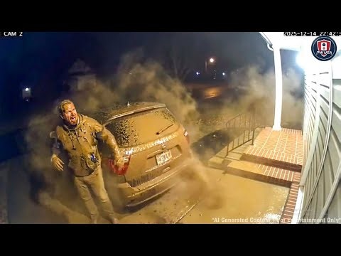 Porch Pirate Takes Package to the Car… Then a STENCH EXPLOSION Hits 💥🤢 (Caught on Ring Camera)