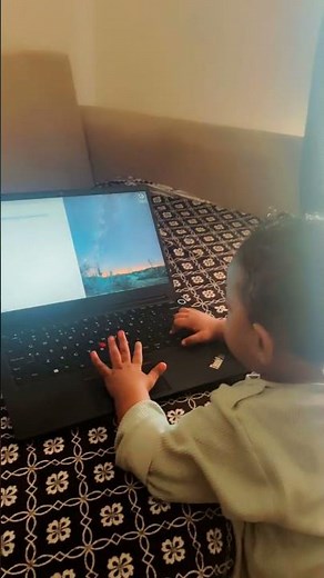 Cute Baby's Hilarious First Time with a PC Keyboard! #BabyKeyboard #FunnyBaby