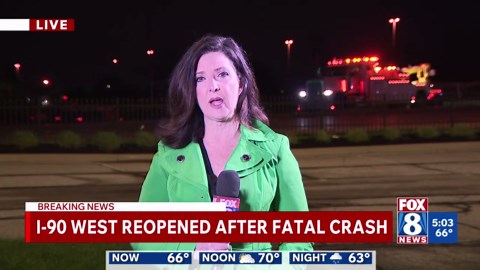 Corvette split in two in fatal I-90 crash