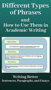 Using Various Phrases to Improve Your Writing