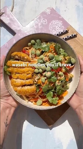 Spicy Wasabi Noodles #vegandinner #spicyfood