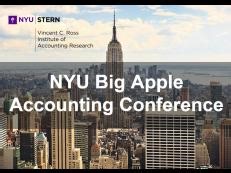 2025 NYU Big Apple Accounting Conference - NYU Stern
