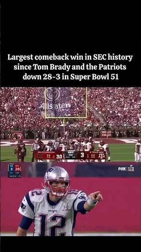 Largest comeback win in SEC Football history