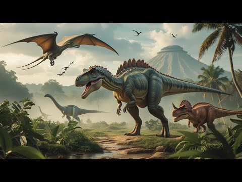 Real Dinosaur Sounds Roars of Velociraptor, Pteranodon, Gallimimus and Carnotaurus