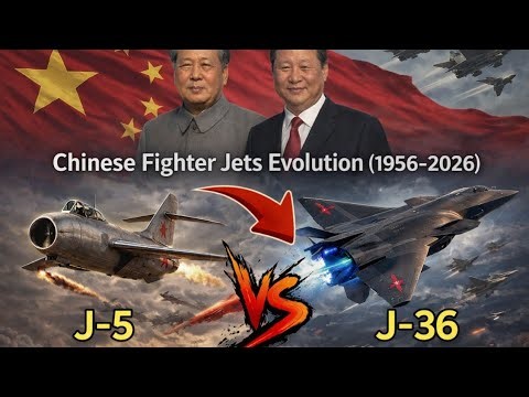 Evolution of Chinese J-Series Fighter Jets (1950s–Present) | From J-5 to J-36 & J-50
