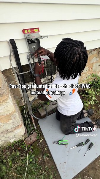 College isn’t the only way—and there’s nothing wrong with learning a trade. 👏🏾Picking up a skill with your own two hands can take you farther than you ever imagined. Don’t be scared to go against the crowd—the road less traveled usually leads to the biggest wins.🎓!! #foryoupage #viral #hvac #hvactechnician #bluecollar