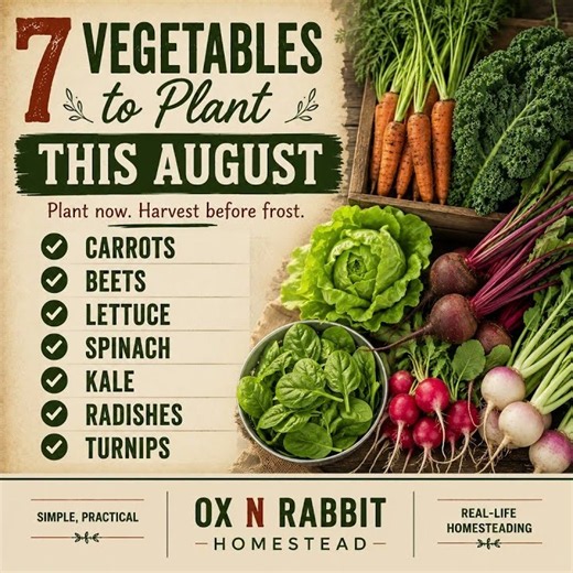 7 Vegetables to Plant in August for a Fresh Fall Harvest