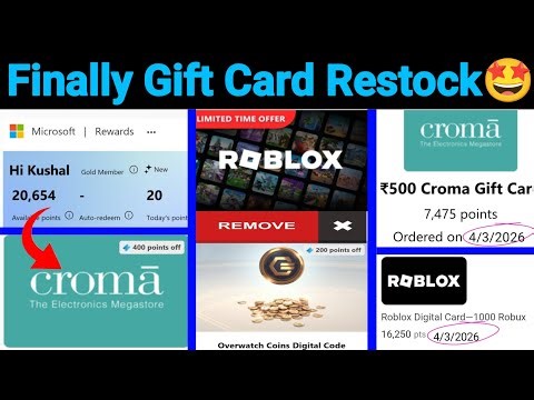Microsoft Rewards Redeem Problem | Gift Card Out Of Restock |So popular we're restocking! Back soon🤩