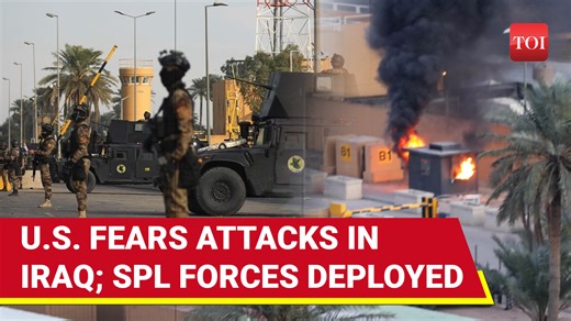 28K views · 248 reactions | The U.S. fears attacks on its bases and embassy in #Iraq due to rising Israel-Iran tensions. Iraqi authorities have tightened security at U.S. diplomatic missions, while Iranian proxies in Iraq have threatened retaliation if the U.S. intervenes or if Israel uses Iraqi airspace. This follows Iran’s missile strike on #Israel in retaliation for the killing of key Hezbollah and IRGC leaders. | The Times of India | Facebook