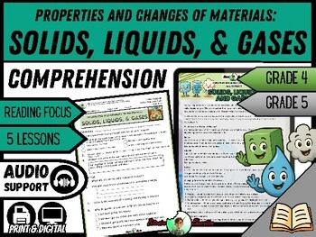 Solids, Liquids & Gases | Reading Comprehension | Grade 4/5
