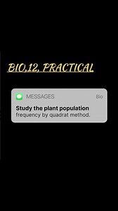 BIO,12,PRACTICAL-Study the plant population frequency by quadrat method.