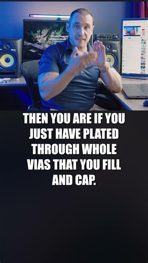 Microvias vs. Through-Hole Vias in a BGA #electronics #pcbdesign #pcbmanufacturing