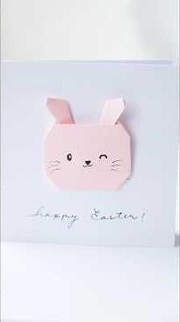 Cute sticky note origami bunny for Easter card #springonyoutube #origami #easterbunny #origami bunny