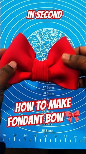 How to Make a Fondant Bow Cake Topper #shorts #cake
