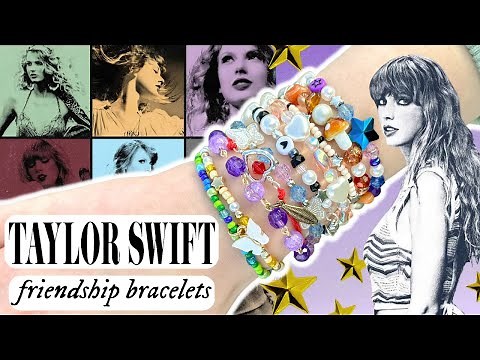 10 DIY Bracelets inspired by TAYLOR SWIFT eras! 🎤 🪩 ✨