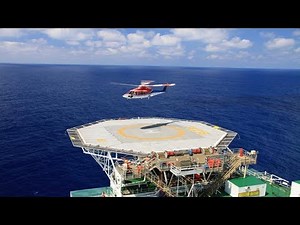 Helicopter Landing on Offshore Platform