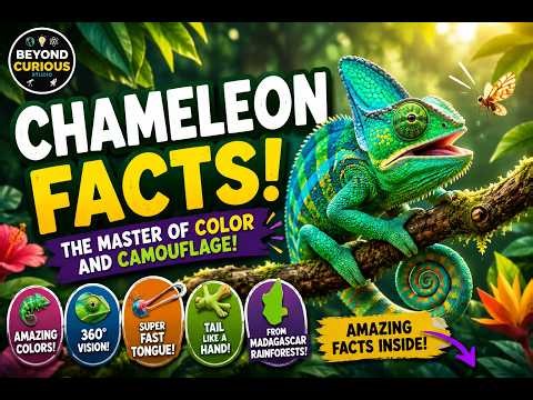 🦎 Amazing Chameleon Facts for Kids! 🌈 Nature's Master of Color Change