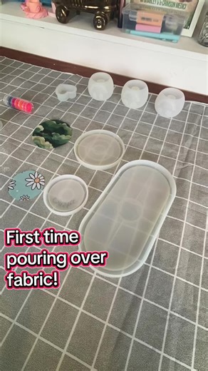 First Time Pouring Resin Over Fabric: A DIY Experiment