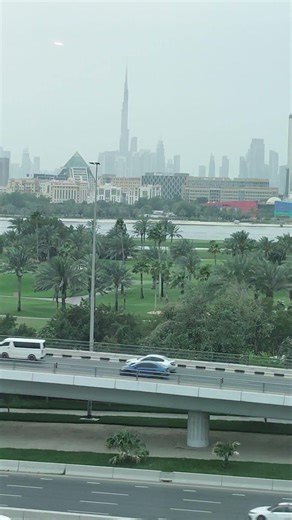 Dubai creek side lovely sun set view