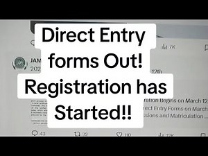 Direct Entry forms Out! Registration has Started!!